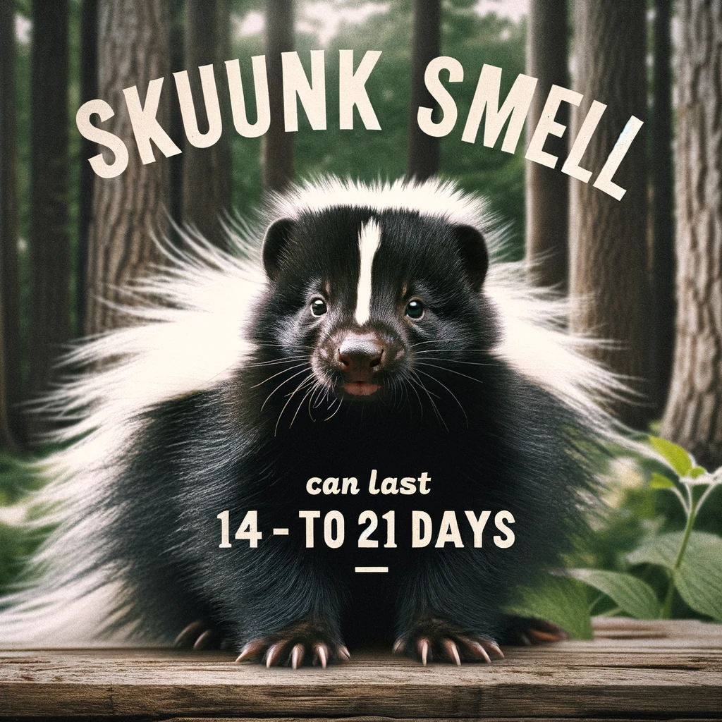 SKUNK SMELL CAN LAST 21 DAYS